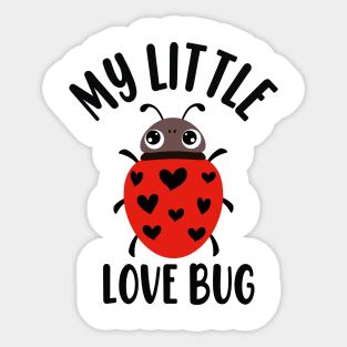 Ladybird Bug Ladybug Heart Shape My Little Love Bugs Sticker